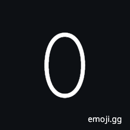 White Vertical Ellipse Symbol