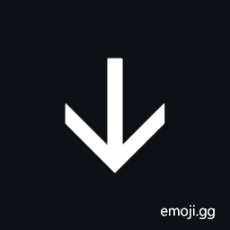 Wide-Headed Downwards Barb Arrow Symbol
