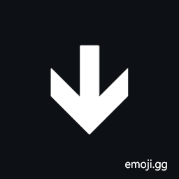 Wide-Headed Downwards Heavy Barb Arrow Symbol