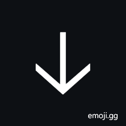 Wide-Headed Downwards Light Barb Arrow Symbol