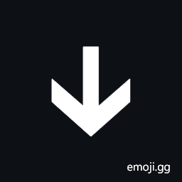 Wide-Headed Downwards Medium Barb Arrow Symbol