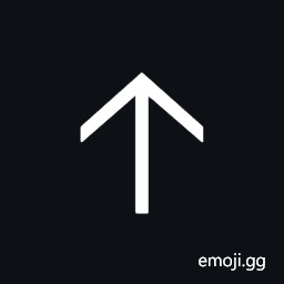 Wide-Headed Upwards Light Barb Arrow Symbol